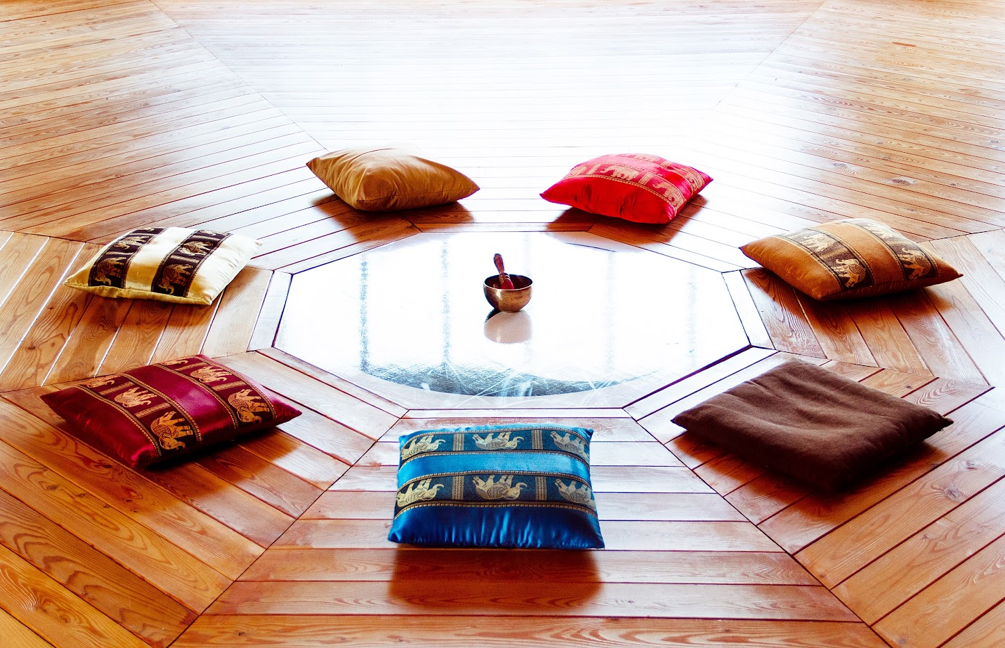 circle of cushions
